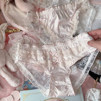QS Bunny Print Satin Briefs