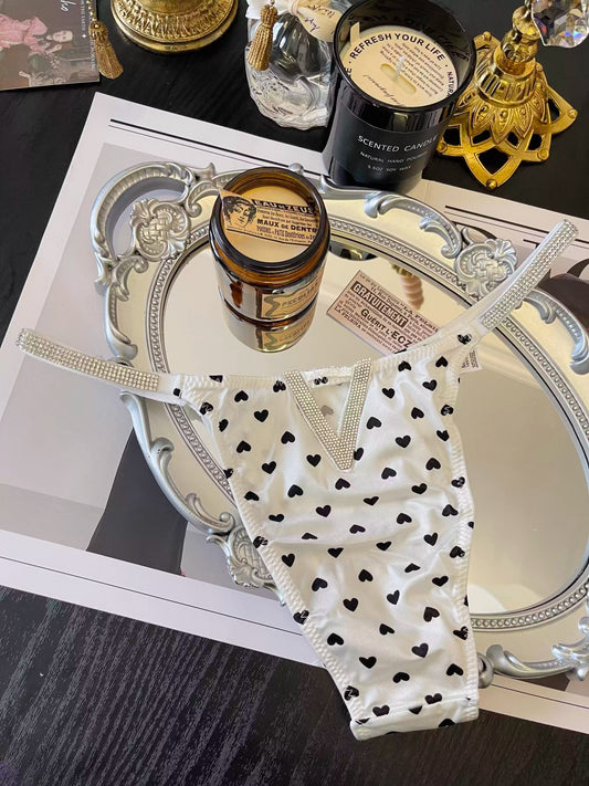 QS Rhinestone Sexy Satin Briefs (4 Packs)