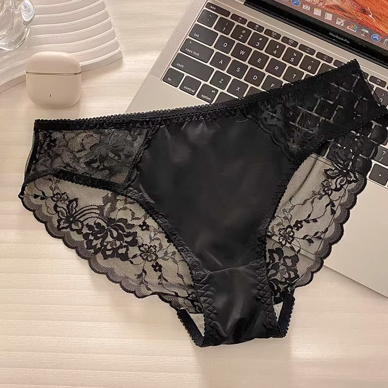QS Luxury Sexy Lace Satin Panties (4 Packs)