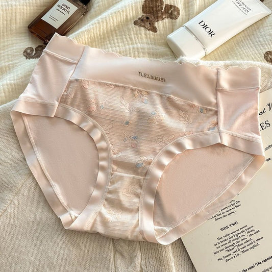 QS High-end Floral Embroidered Lace Panties (4 Packs)