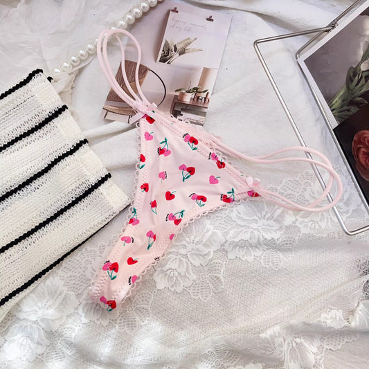 QS Cherry Print Satin Briefs (4 Packs)