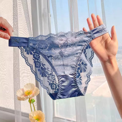 QS Bow Rhinestone Luxury Lace Panties