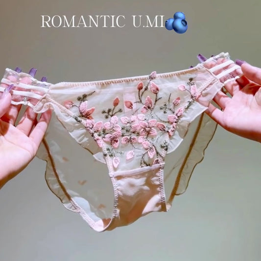 QS Luxury Lace Embroidered Panties (4 Packs)