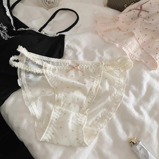 QS Thin-strapped Polka Dot Briefs (4 Packs)