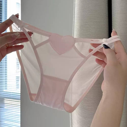 QS Airy Heart-Shaped Cutout Briefs (4 Packs)
