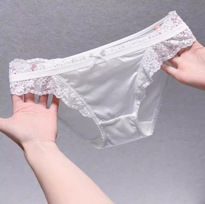 QS Luxury Satin Lace Trim Panties
