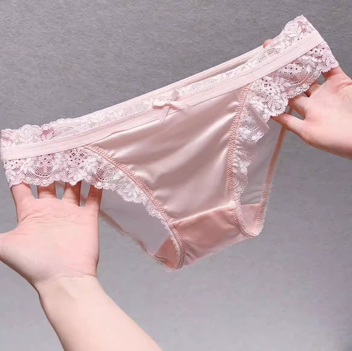 QS Luxury Satin Lace Trim Panties (4 Packs)