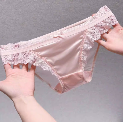 QS Luxury Satin Lace Trim Panties