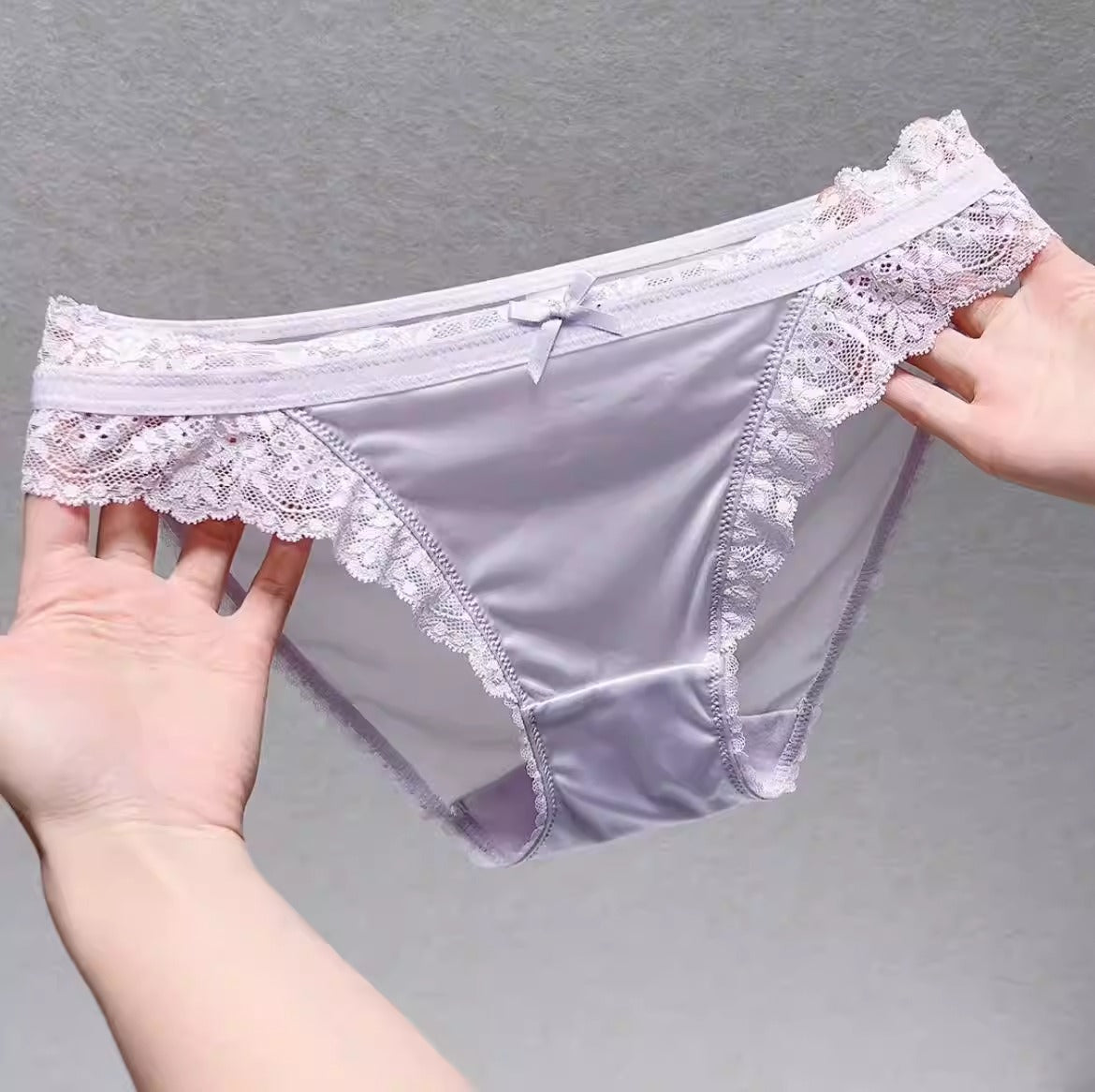 QS Luxury Satin Lace Trim Panties (4 Packs)