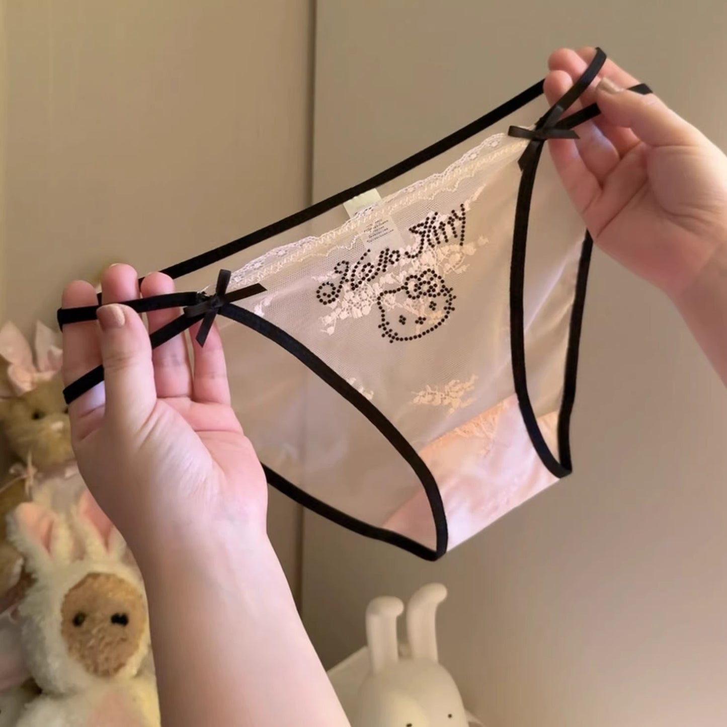 QS Kitty Cat Rhinestone Sexy Briefs (4 Packs)