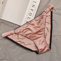 QS Letter Embroidered Satin Briefs