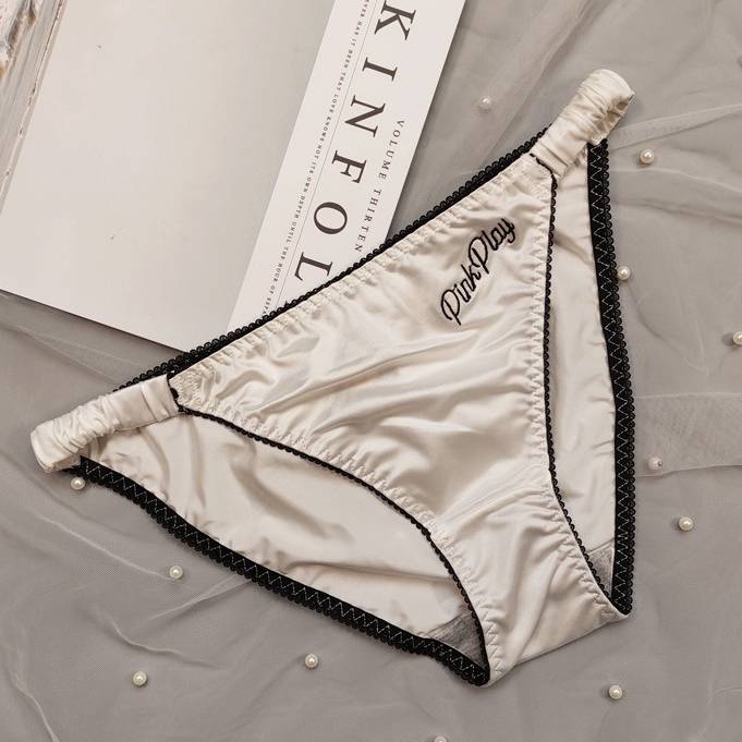 QS Letter Embroidered Satin Briefs