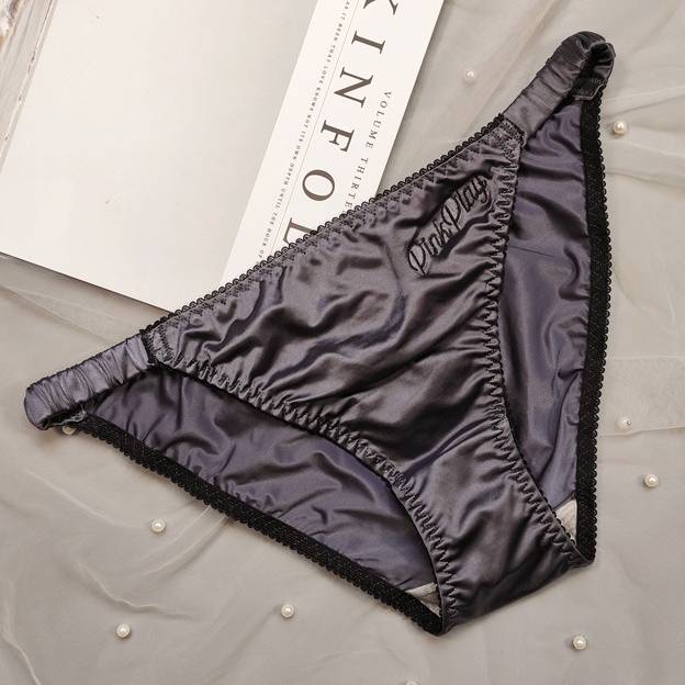QS Letter Embroidered Satin Briefs
