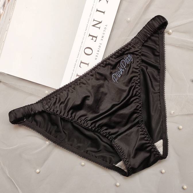 QS Letter Embroidered Satin Briefs