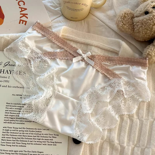 QS French Style Satin Lace Panties (4 Packs)