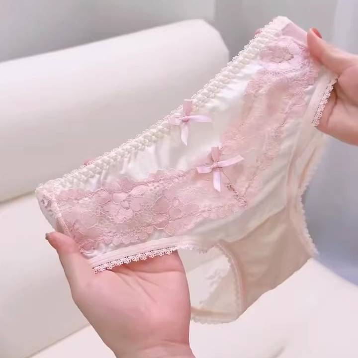 QS Floral Lace Satin Briefs (4 Packs)