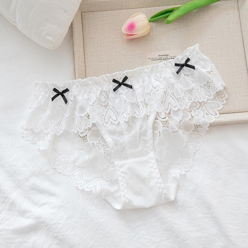 QS French Lace Ruffle Panties (4 Packs)