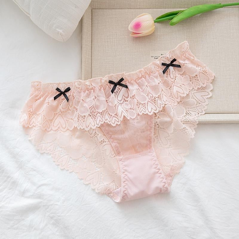 QS French Lace Ruffle Panties (4 Packs)