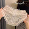 QS Sexy Bow-tie Openwork Lace Briefs