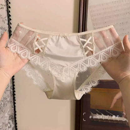 QS Cross-strap Lace Panties