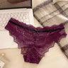 QS Contrasting-Color Lace Panties