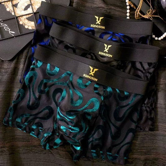 QS Sexy Breathable Mesh Boxer Shorts