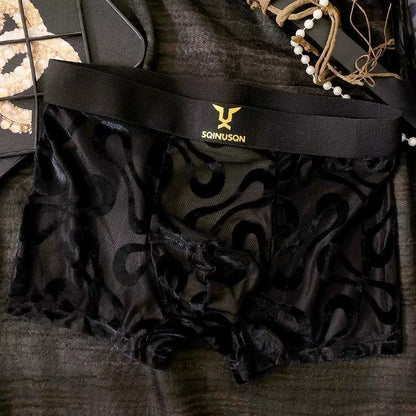 QS Sexy Breathable Mesh Boxer Shorts
