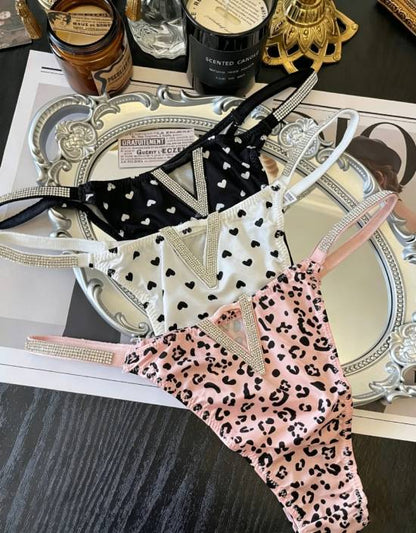 QS Rhinestone Sexy Satin Briefs