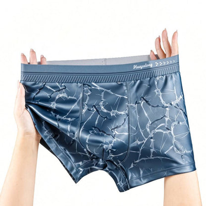 QS Ice Crack Print Breathable Boxer Briefs