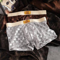 QS Mesh Checkered Breathable Boxer Briefs