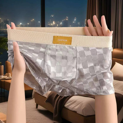 QS Mesh Checkered Breathable Boxer Briefs