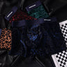 QS Sexy Leopard Print Mesh Breathable Boxer Briefs