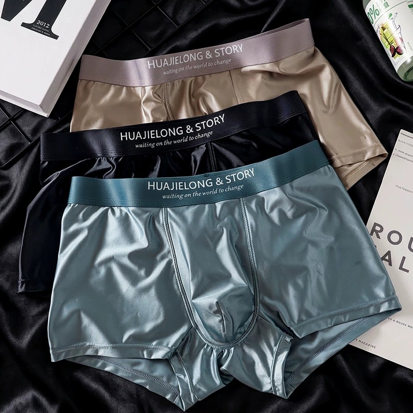 QS Luxury Satin Cooling Boxer Briefs