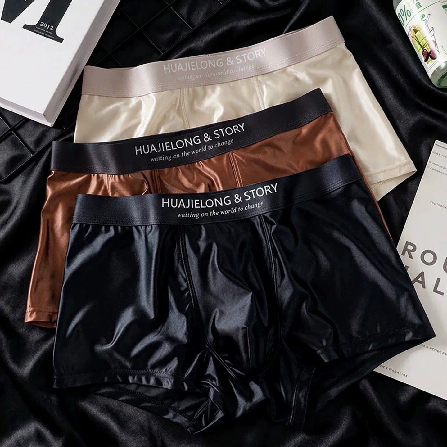 QS Luxury Satin Cooling Boxer Briefs