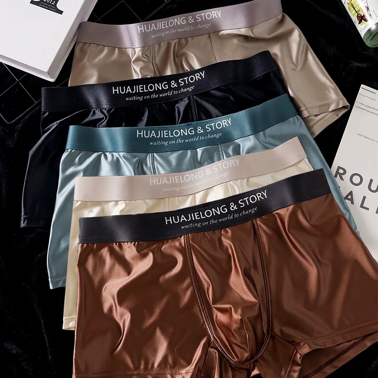QS Luxury Satin Cooling Boxer Briefs