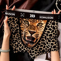 QS Sexy Leopard Print Breathable Boxer Briefs