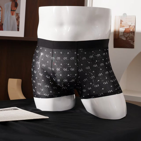 QS Sheer Breathable Printed Boxer Briefs
