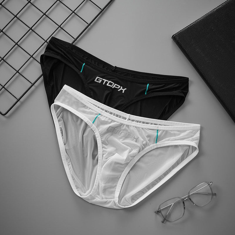 QS Ice Silk Semi-transparent Breathable Briefs