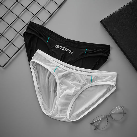 QS Ice Silk Semi-transparent Breathable Briefs