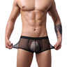 QS Sheer Ice Silk Sexy Boxer Briefs