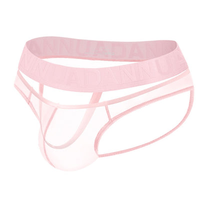 QS Transparent Mesh Openwork Suspender Briefs