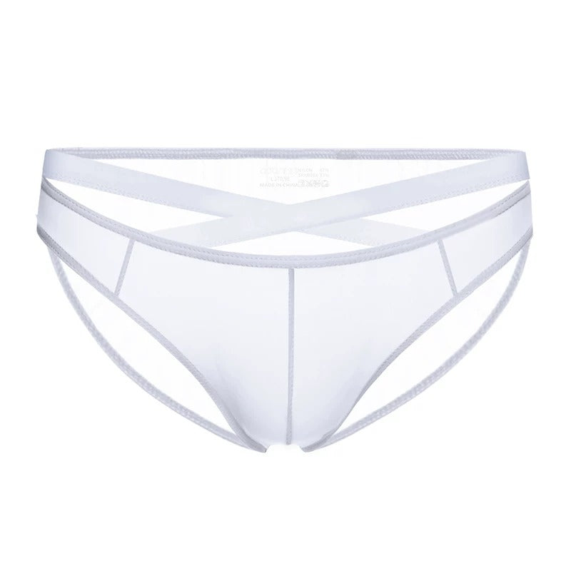 QS Sexy Cross-over Transparent Briefs
