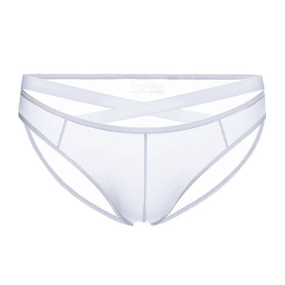 QS Sexy Cross-over Transparent Briefs