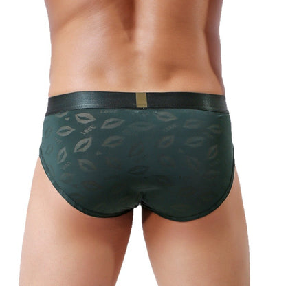 QS Sexy Lip Jacquard Breathable Briefs