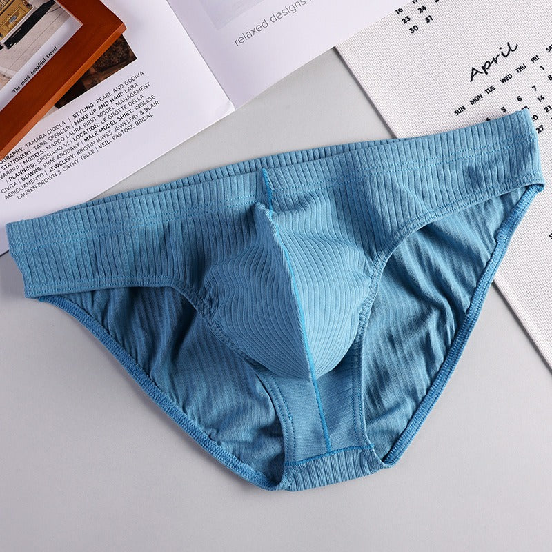 QS Ribbed Breathable Sexy Elastic Briefs