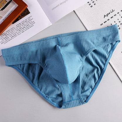 QS Ribbed Breathable Sexy Elastic Briefs