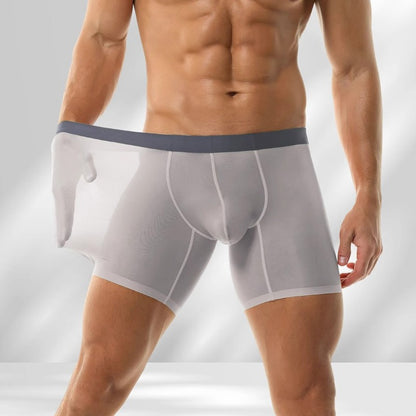 QS Ultra-thin Ice Silk Breathable Sexy Boxer Briefs