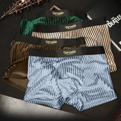 QS Streamer Striped Breathable Boxer Briefs