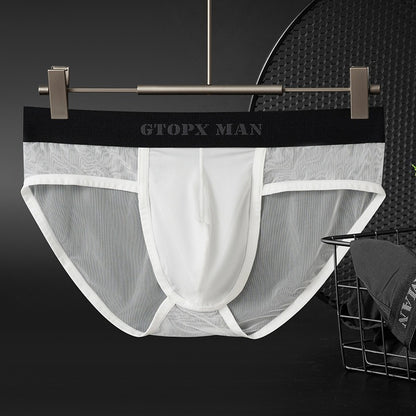 QS Semi-transparent Mesh Big Pouch Sexy Briefs