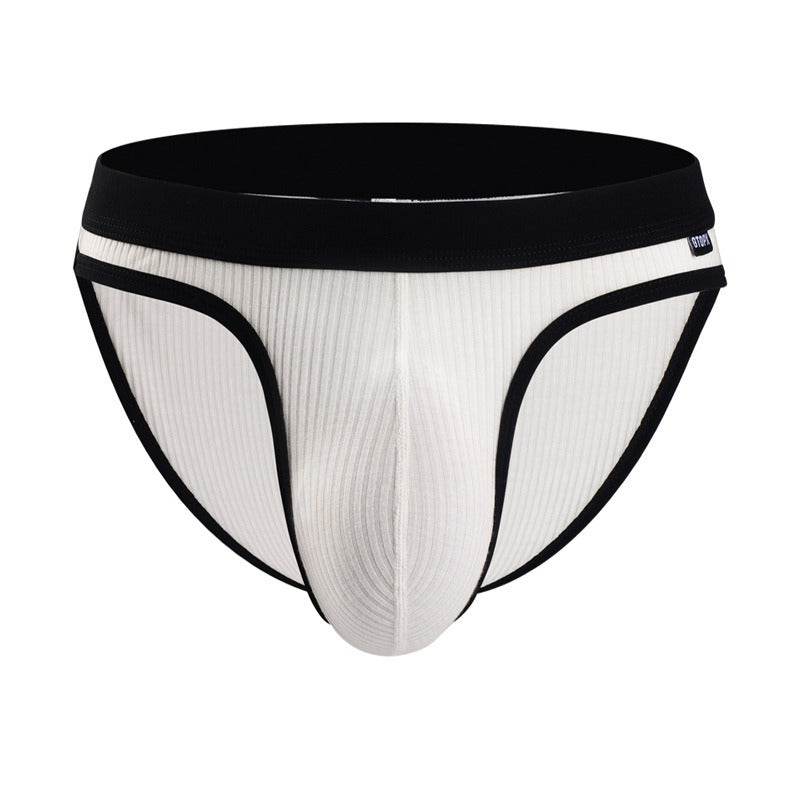 QS Ribbed Color Clashing Cotton Briefs